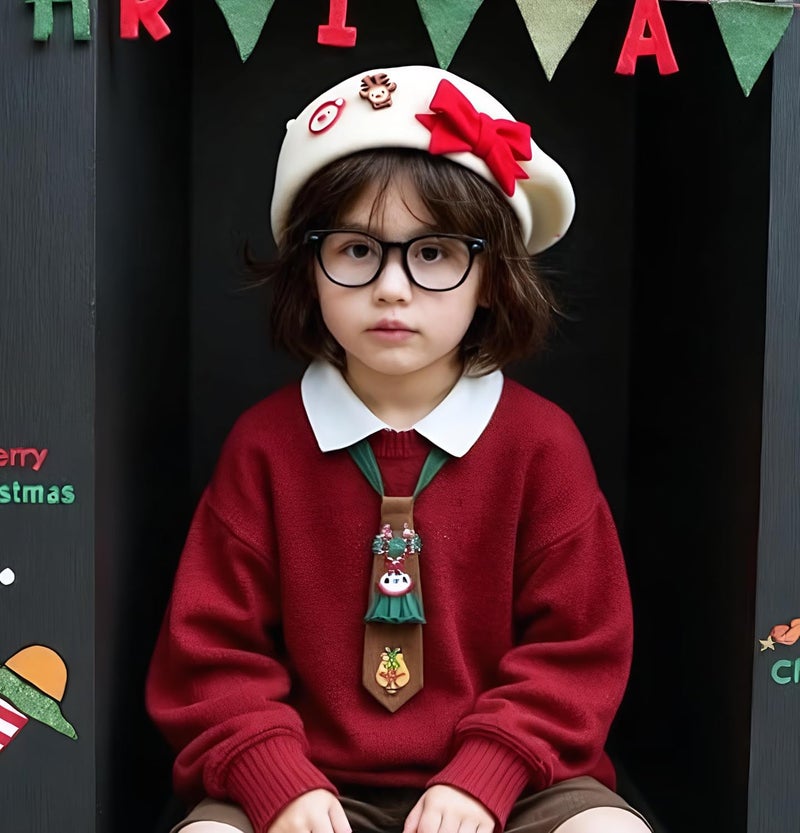 ZLYC Wool Kids Beret Hat Girls Solid Color Artist French Beret Cap - Image 2